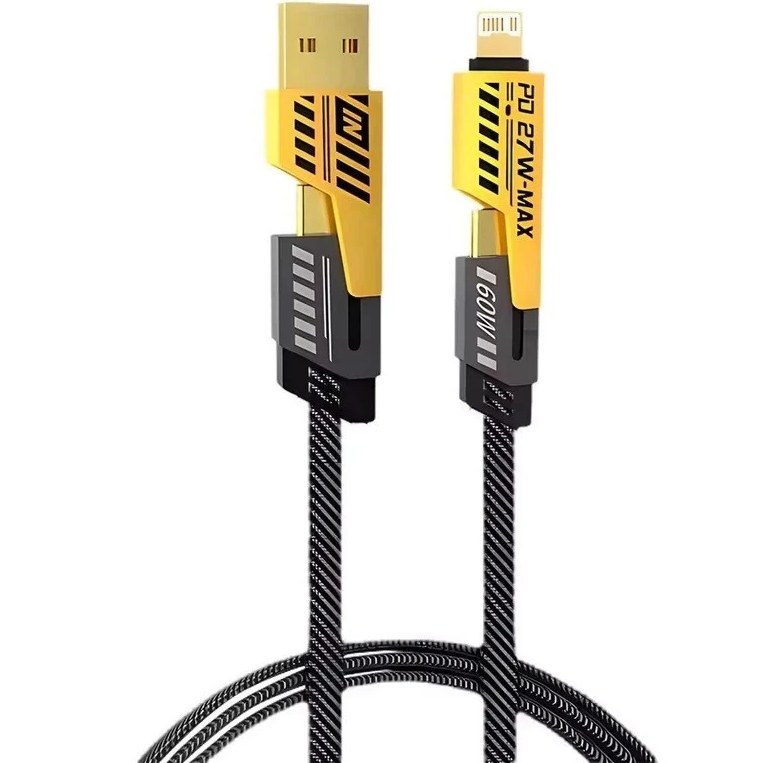 کابل شارژ کنفی 4 کاره Flat Wire 4in1 65W Adoptive