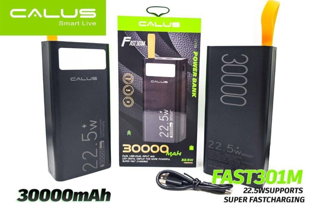 پاوربانک کالوس مدل FAST301M ظرفیت ۳۰ هزار میلی‌آمپر