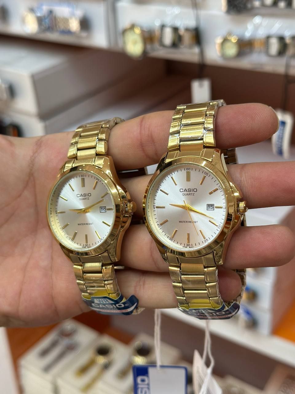 ساعت مچی مردانه کاسیو (Casio) مدل MTP-V002G-7B2 - تمام طلایی کلاسیک با صفحه نقره‌ای